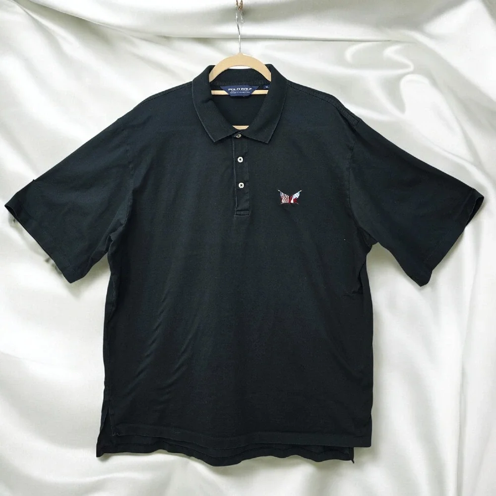Seccession Golf Club by‎ Polo Golf Ralf Lauren Shirt Men XL Black Pima Cotton